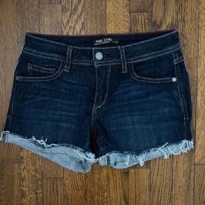 FRAN DENIM - Helen Dark Stone Jean Shorts - size 26 (28” waist, 37” hips)